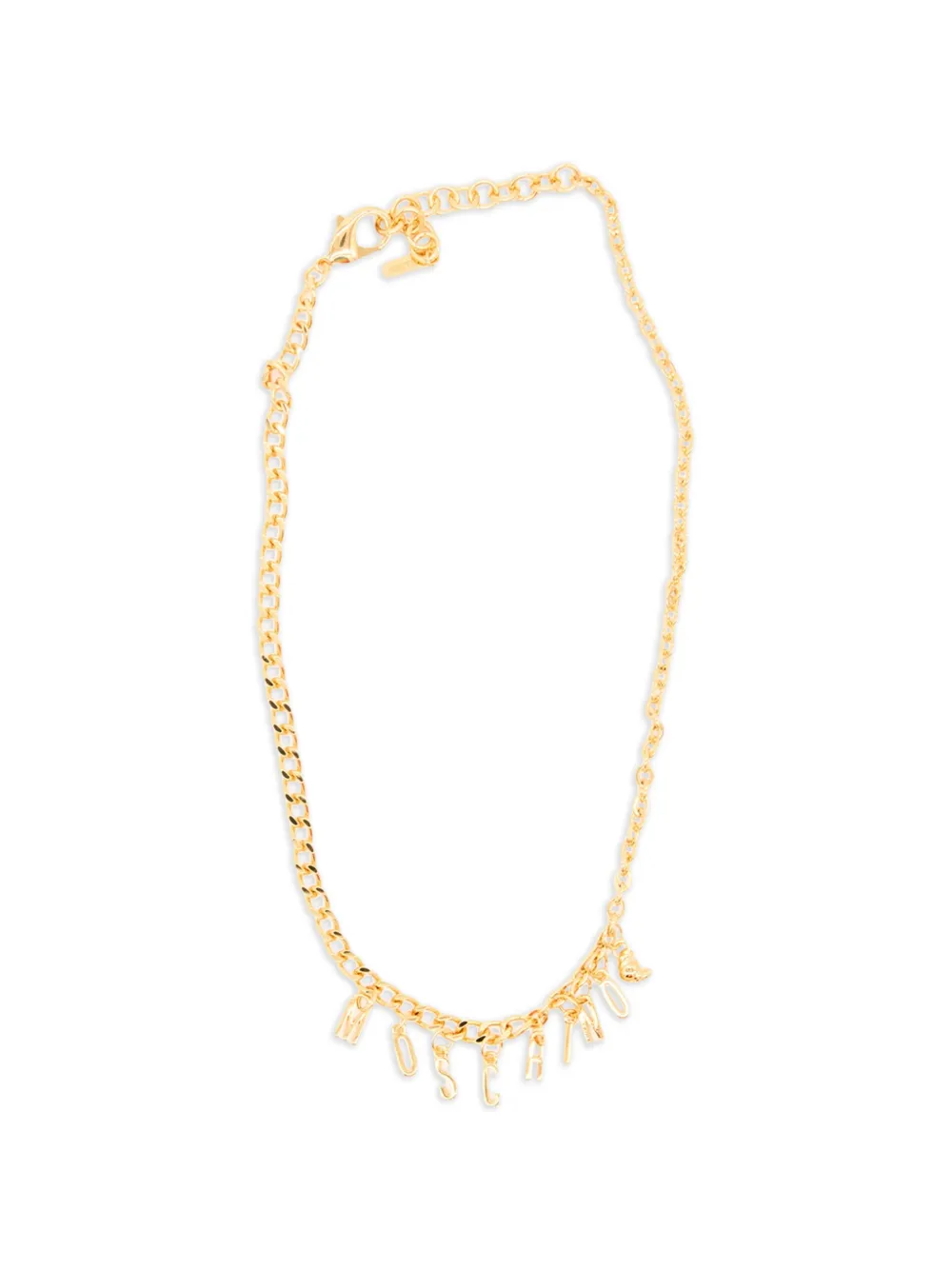 Moschino logo-charm necklace