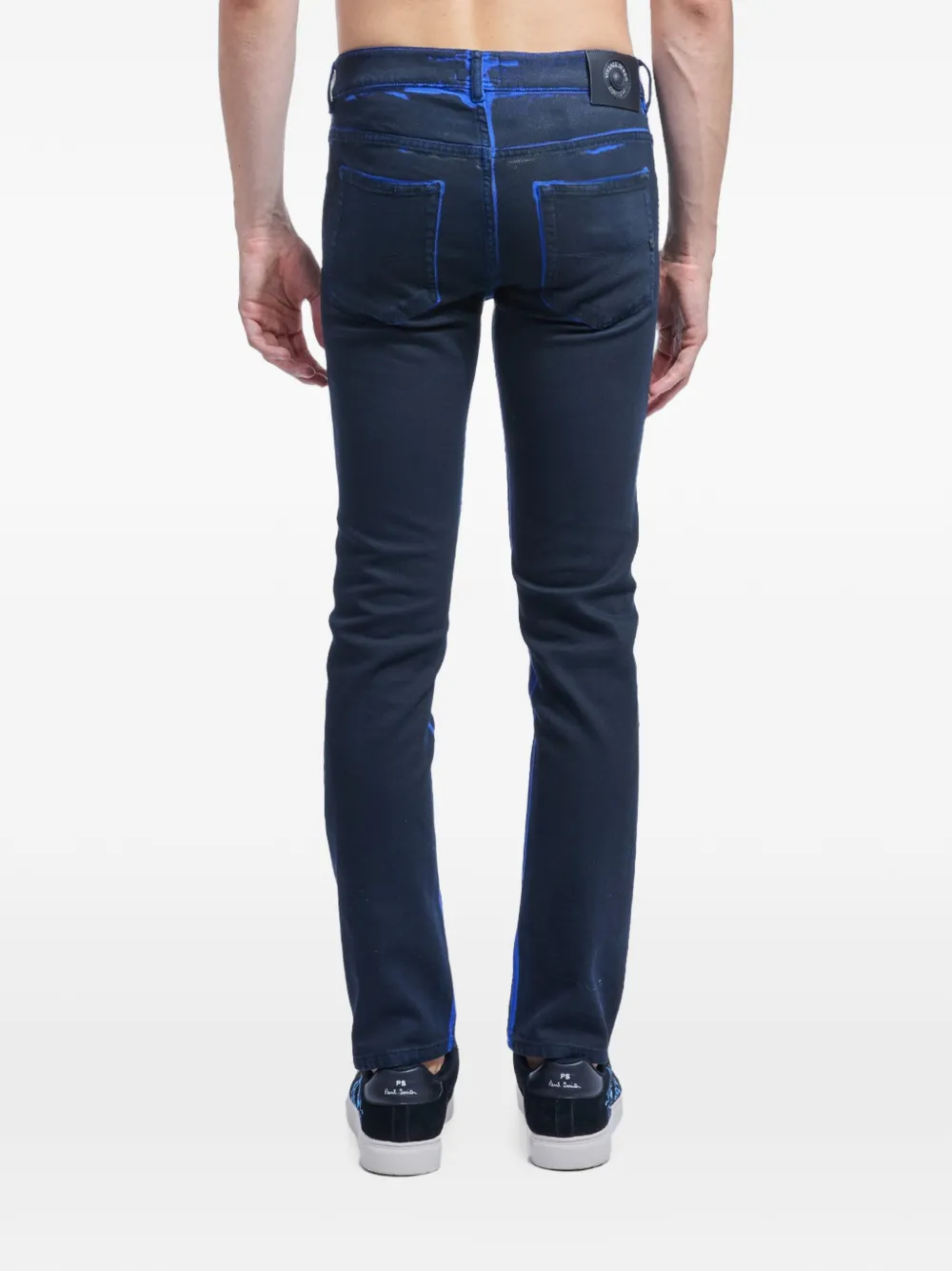 Versace Jeans Couture Nocturnal slim-fit jeans met verwassen effect Blauw