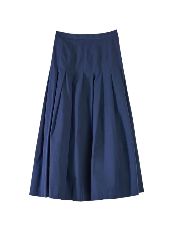 Paul Smith Pleated Midi Skirt in Blue