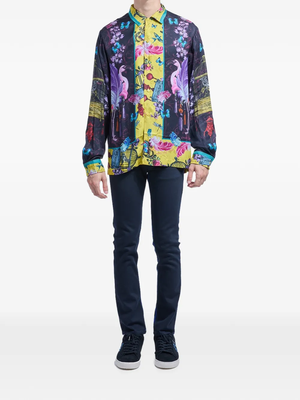 Versace Jeans Couture Overhemd met grafische print Zwart