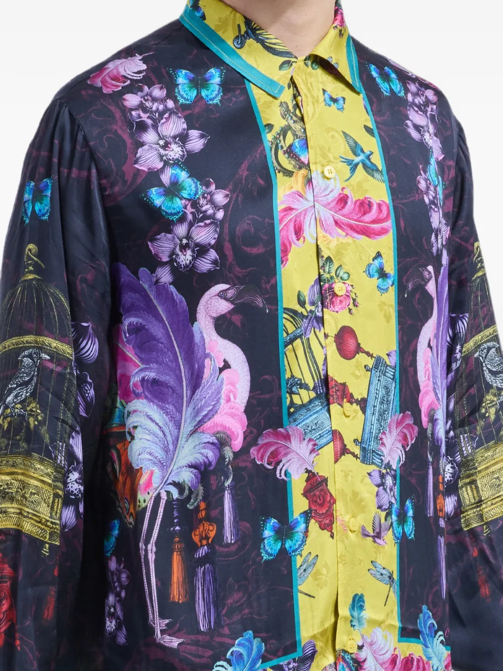 Versace Jeans Couture Overhemd met grafische print Zwart