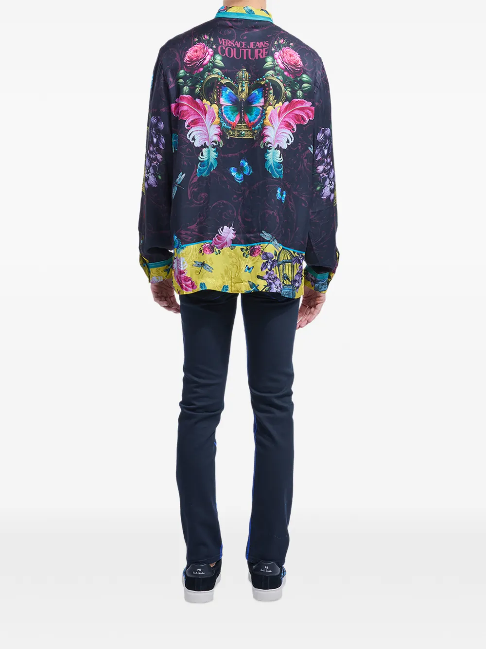 Versace Jeans Couture Overhemd met grafische print Zwart