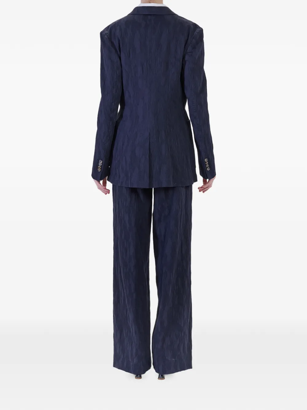 Paul Smith Seersucker blazer met enkele rij knopen Blauw