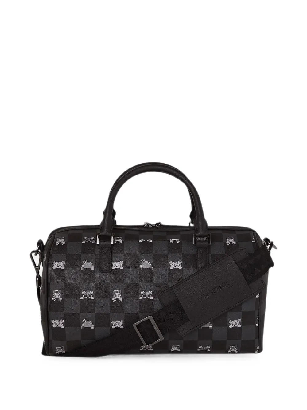 Sprayground Kleine geruite shopper Zwart