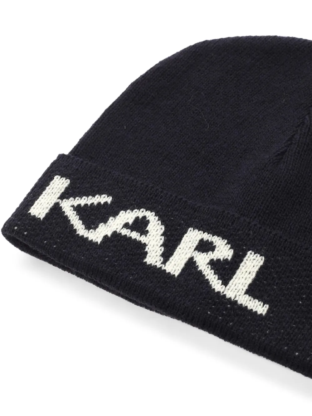 Karl Lagerfeld Muts met logo-inlay Blauw