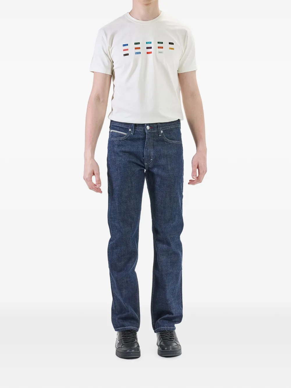 Paul Smith Signature Stripe selvedge jeans Blauw