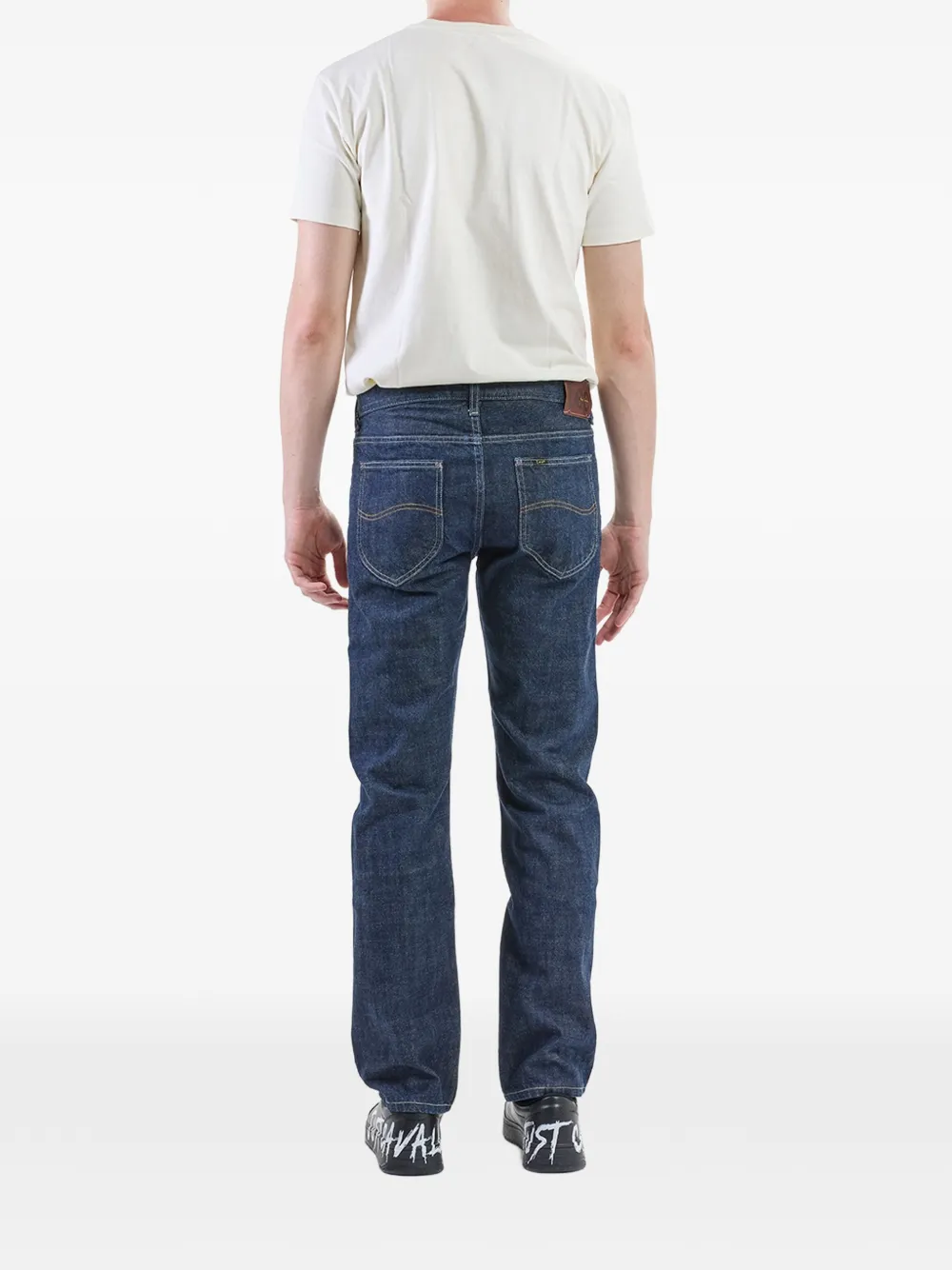 Paul Smith Signature Stripe selvedge jeans Blauw