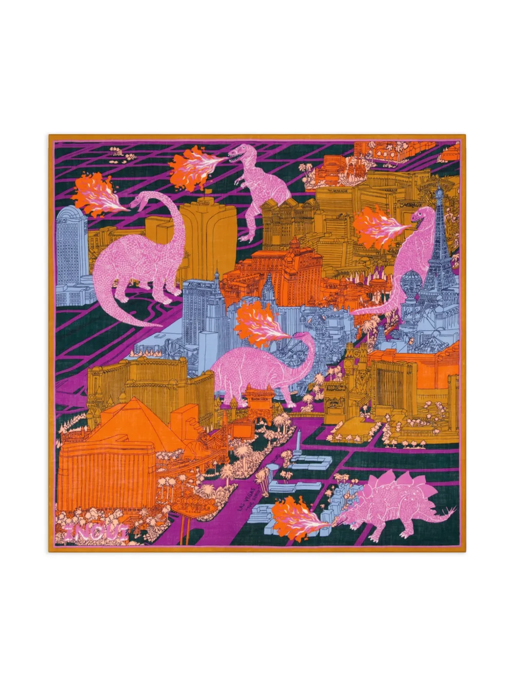 Inoui Editions Vegas Carré 130 graphic-print scarf