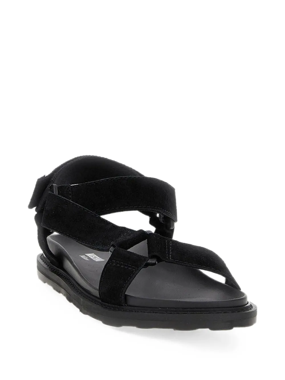Moschino logo-print touch-strap sandals Zwart