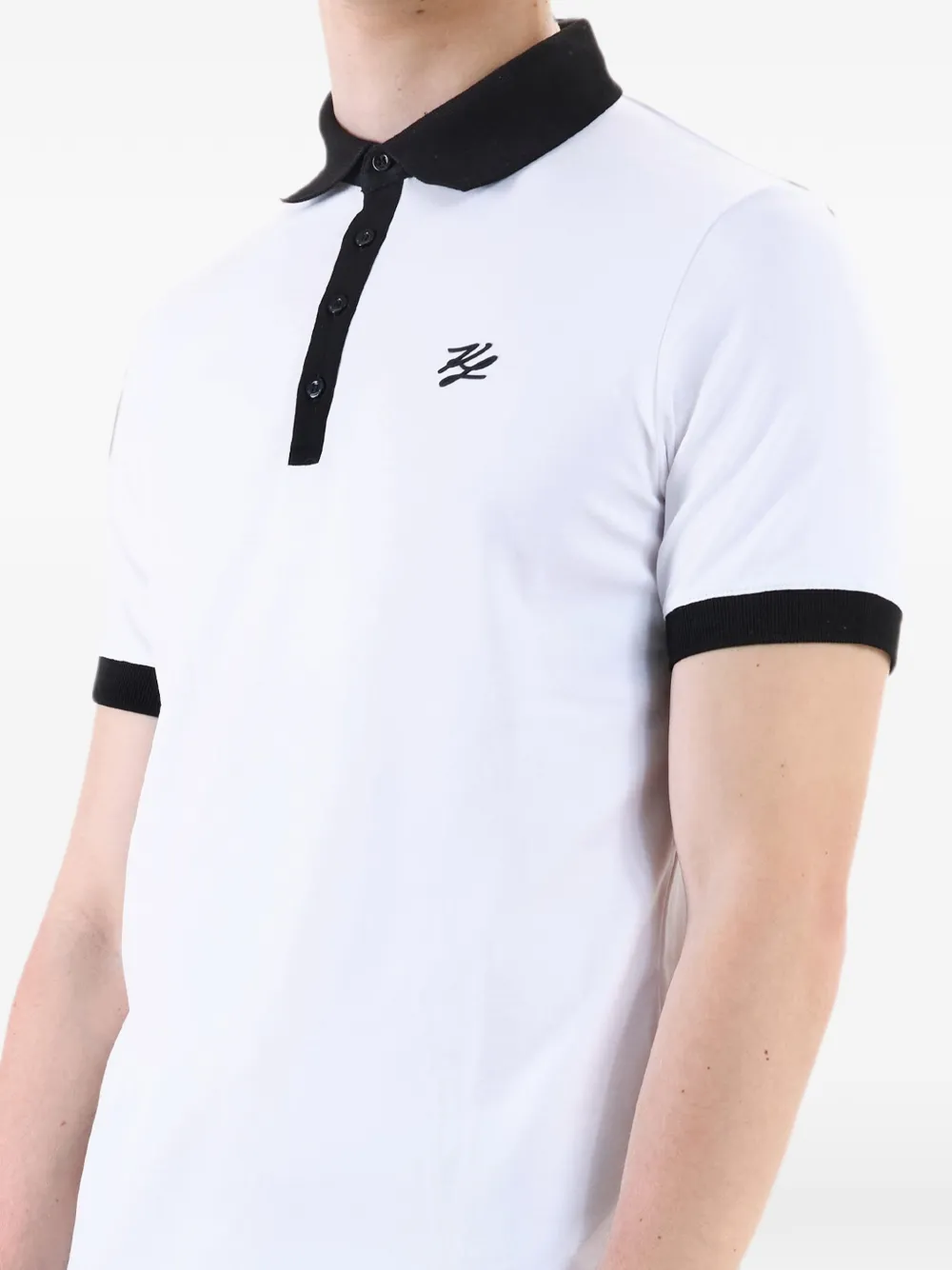 Karl Lagerfeld Karl Autograph poloshirt Wit