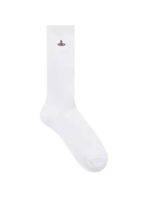 Vivienne Westwood Orb-embroidered ribbed socks
