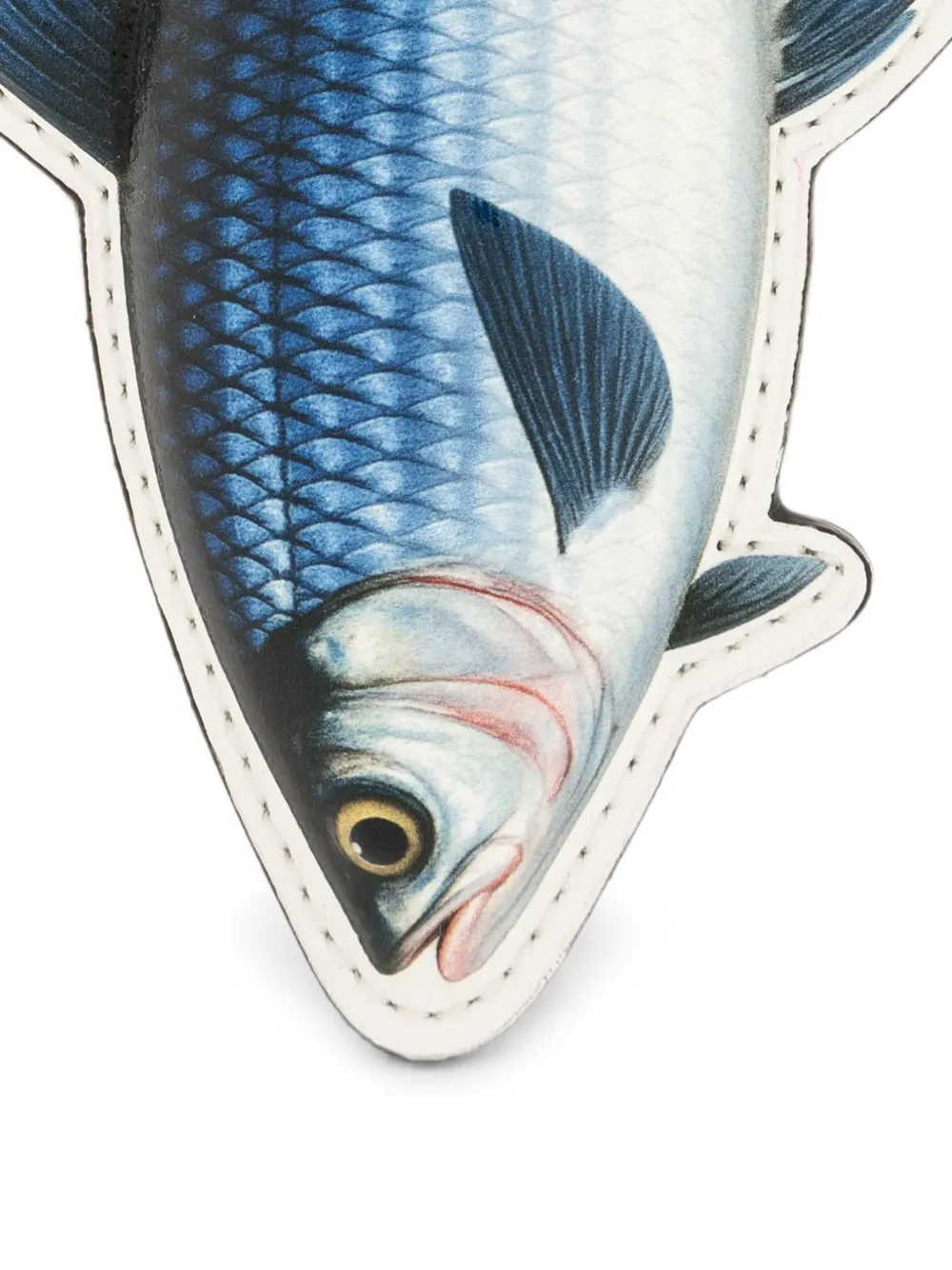 Moschino Sleutelhanger met vispatroon Blauw