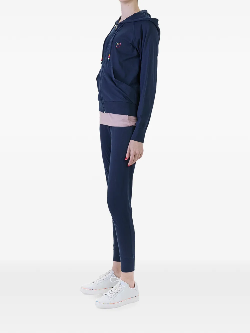 Paul Smith Swirl hoodie met hart Blauw