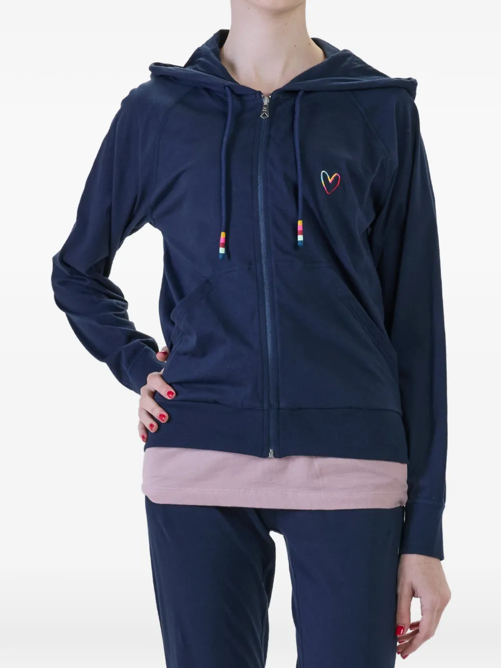 Paul Smith Swirl hoodie met hart Blauw