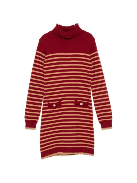 TWINSET Kids striped turtleneck dress