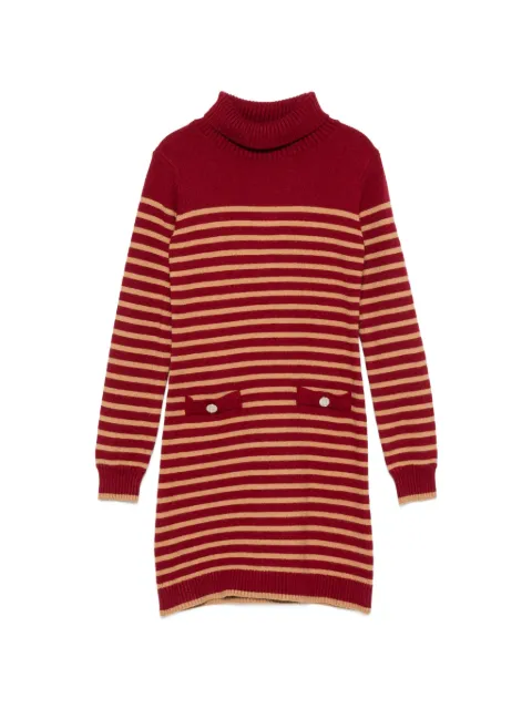 TWINSET Kids short striped knit dress