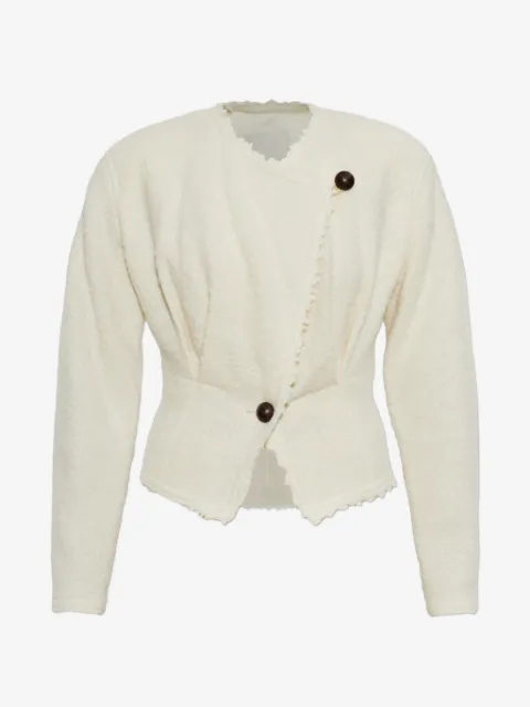 ISABEL MARANT bouclé-texture raw-edge jacket