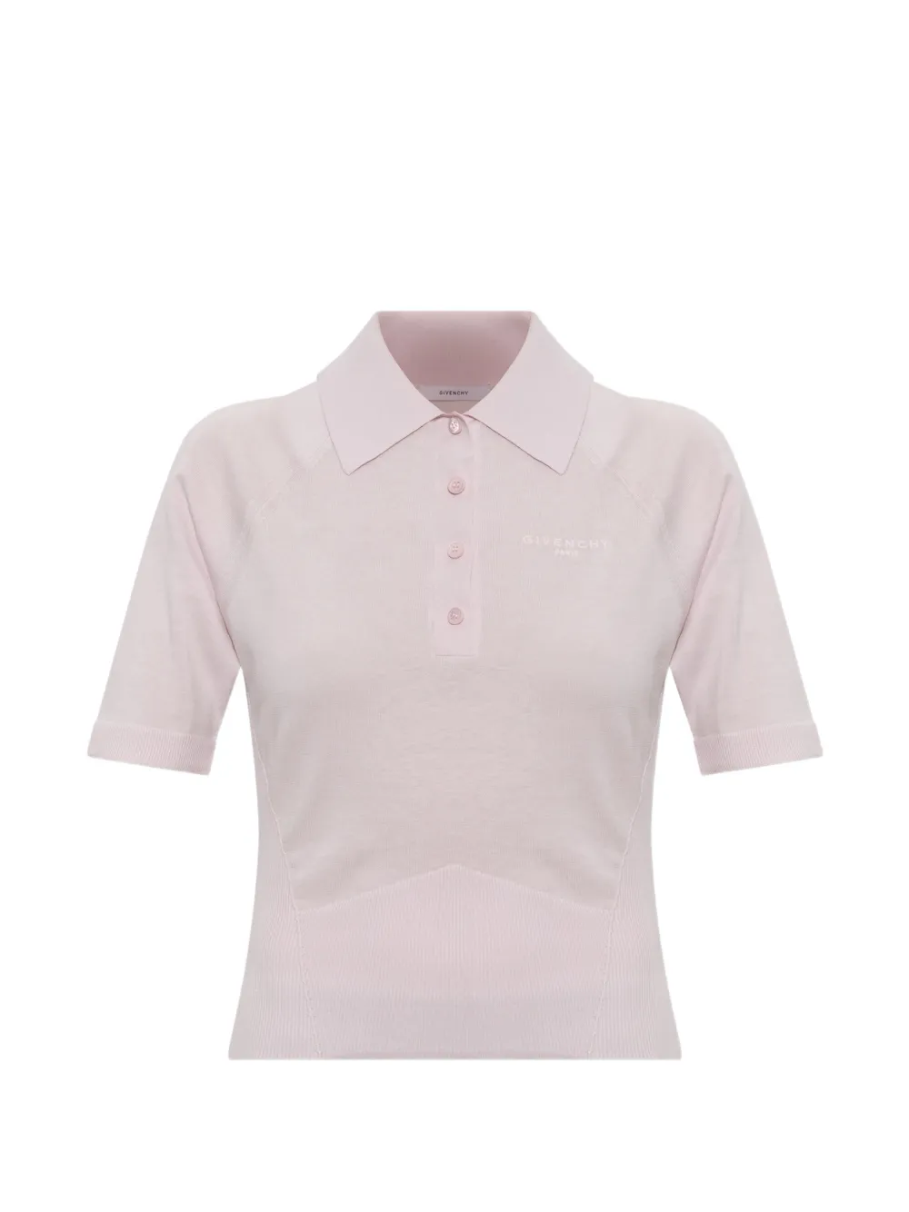 Givenchy logo-print cropped polo shirt - Rosa