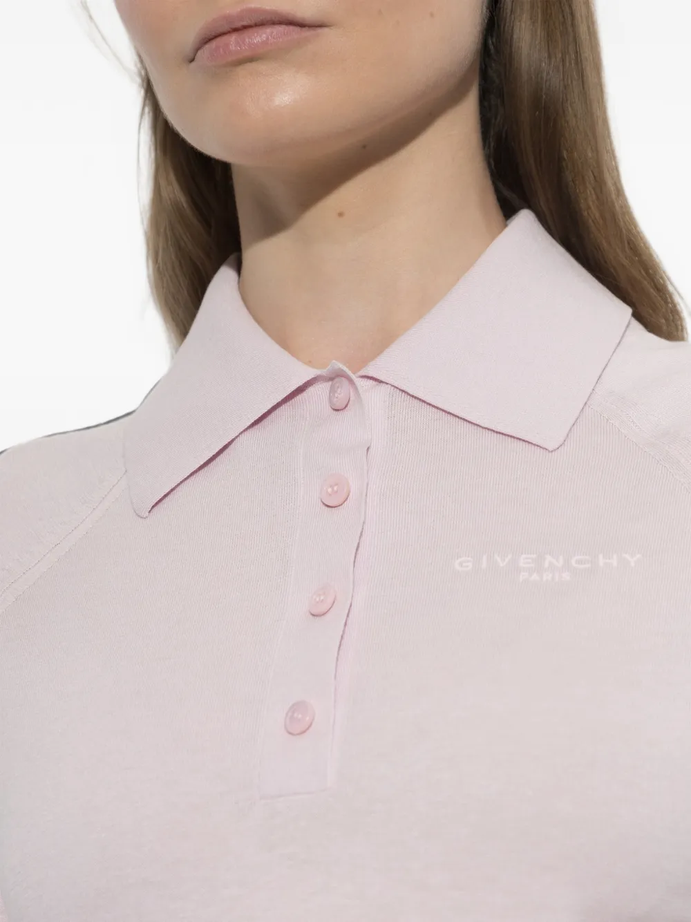 Givenchy Poloshirt van katoen en zijde Roze