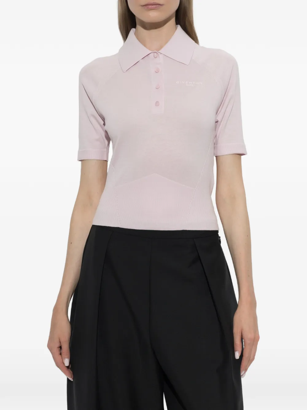 Givenchy Poloshirt van katoen en zijde Roze