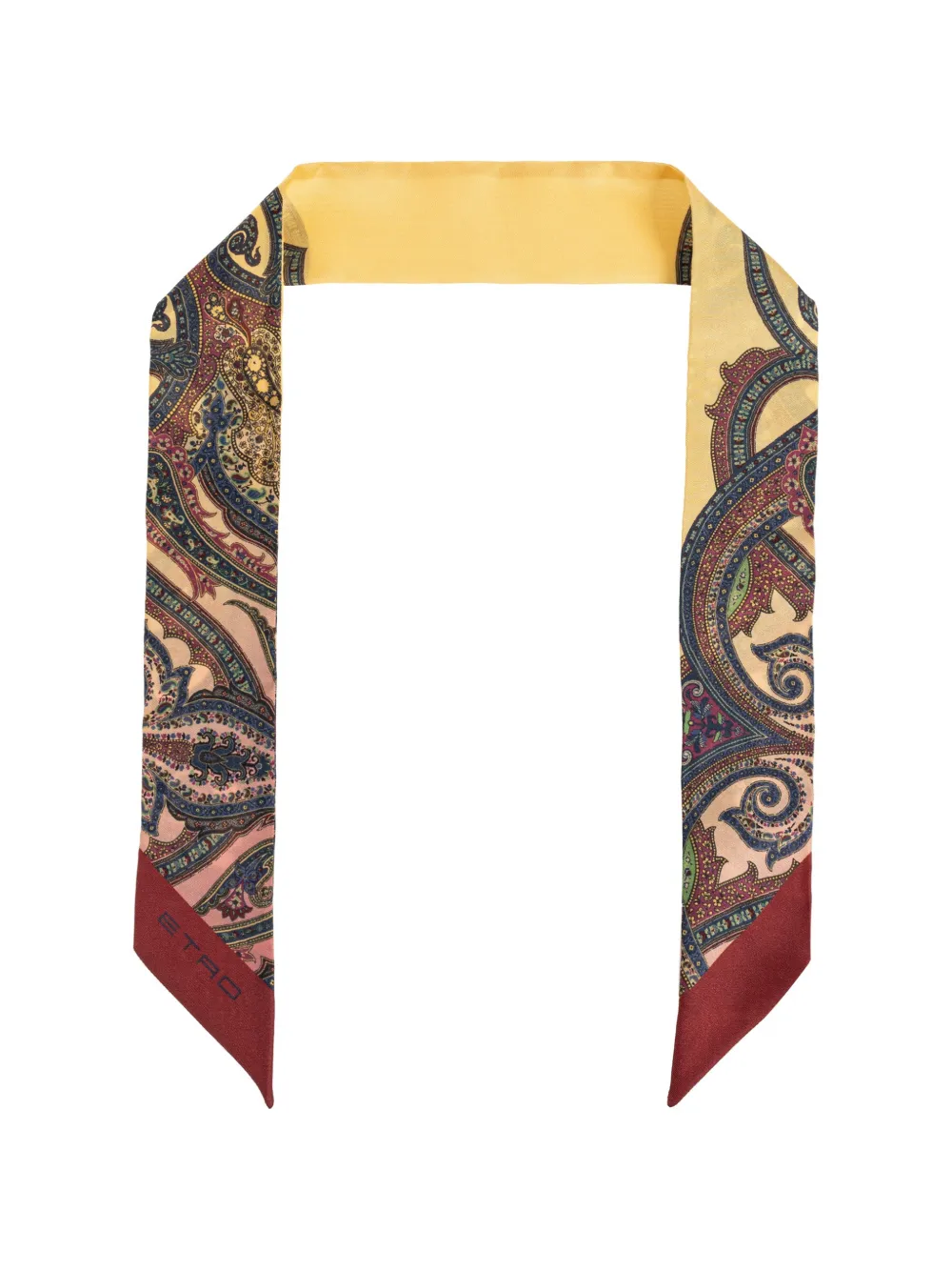 ETRO Foulard in seta con stampa paisley - Giallo