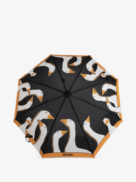 Moschino goose-print folding umbrella