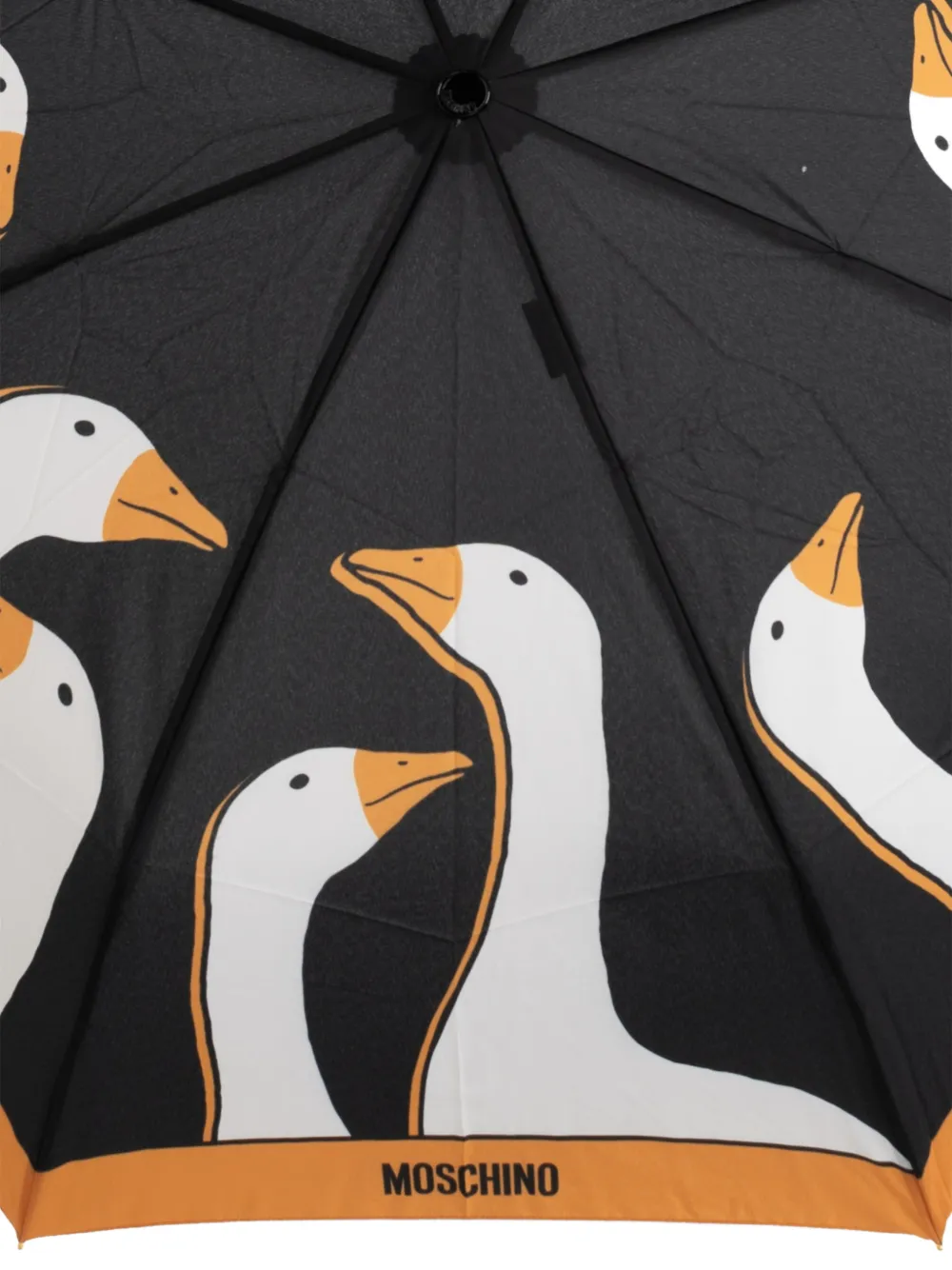 Moschino Opvouwbare paraplu met print Zwart