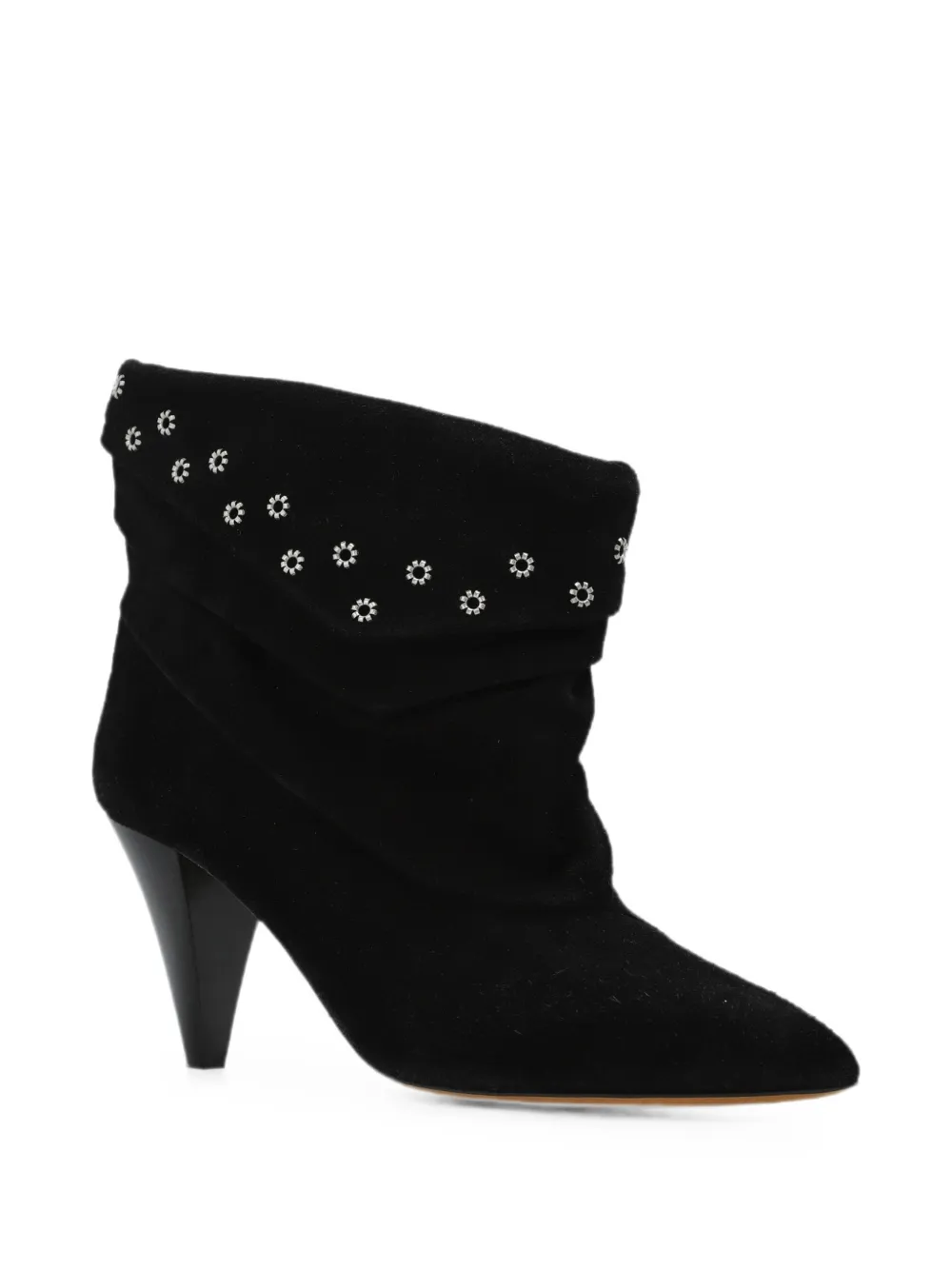 ISABEL MARANT Lyone stud-embellished ankle boots Zwart
