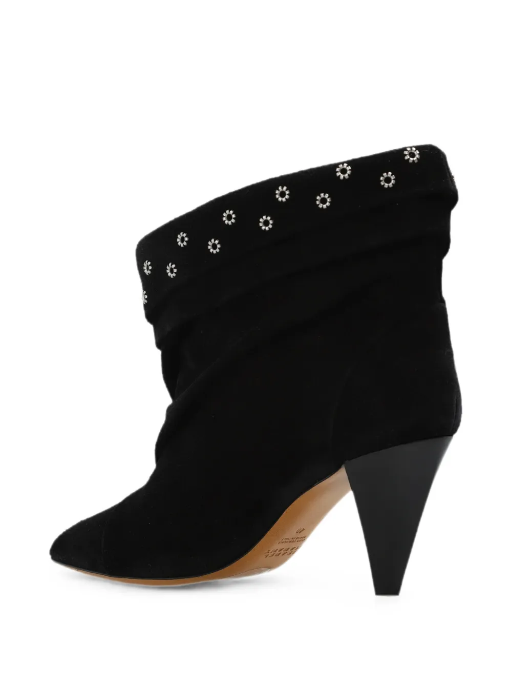 ISABEL MARANT Lyone stud-embellished ankle boots Zwart