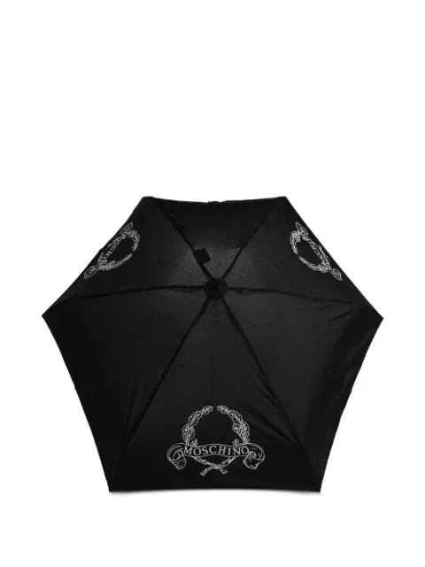 Moschino logo-print folding umbrella