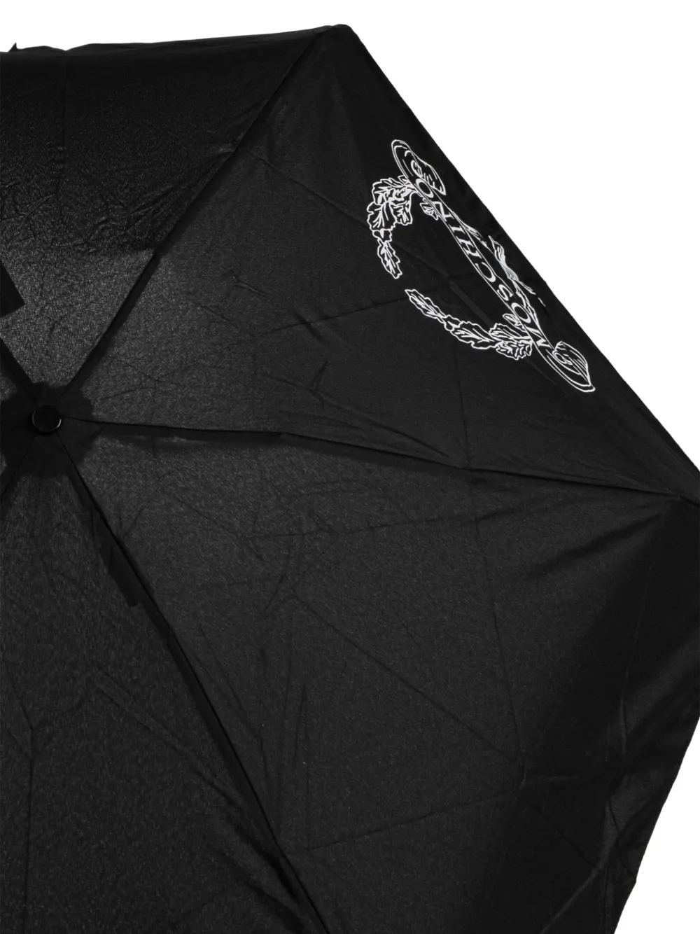 Moschino Opvouwbare paraplu met logoprint Zwart