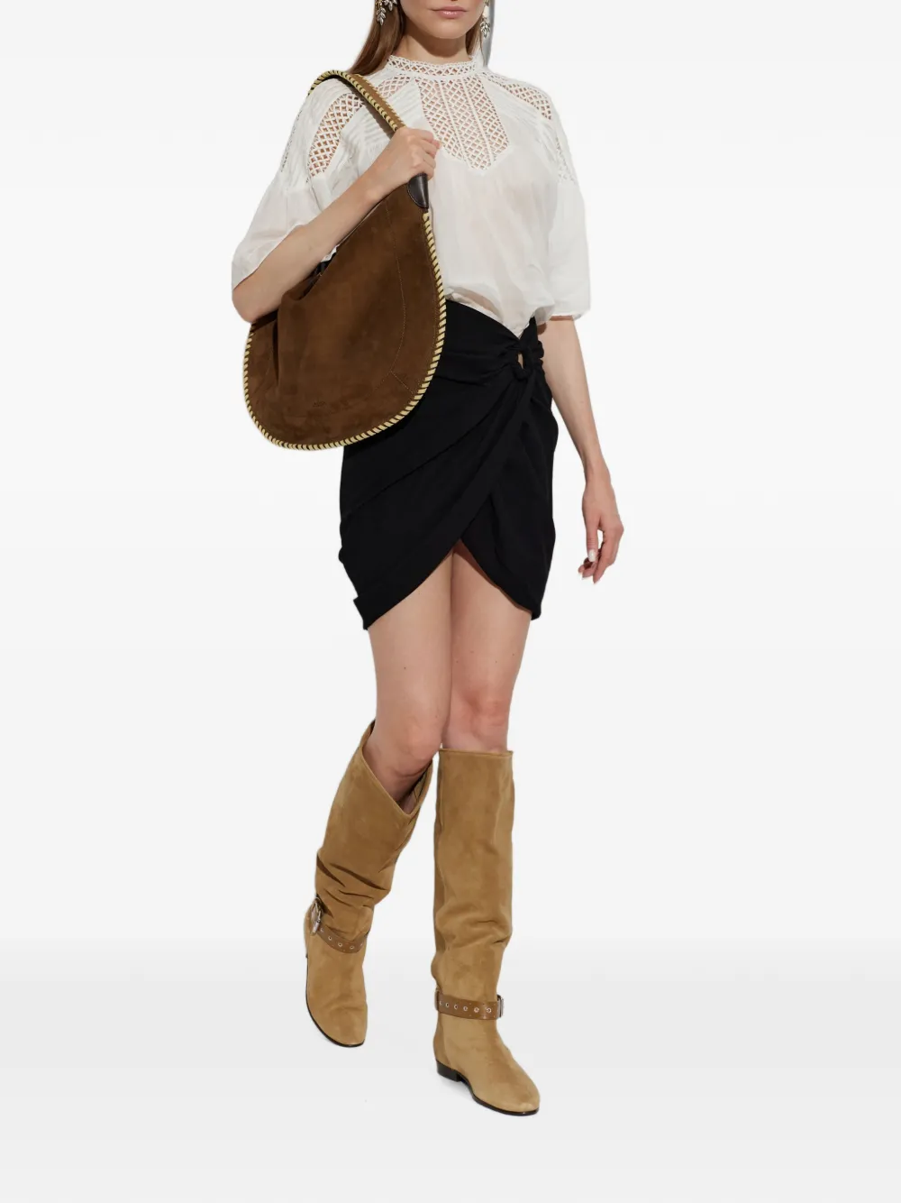 ISABEL MARANT Rilton buckle-strap boots Beige