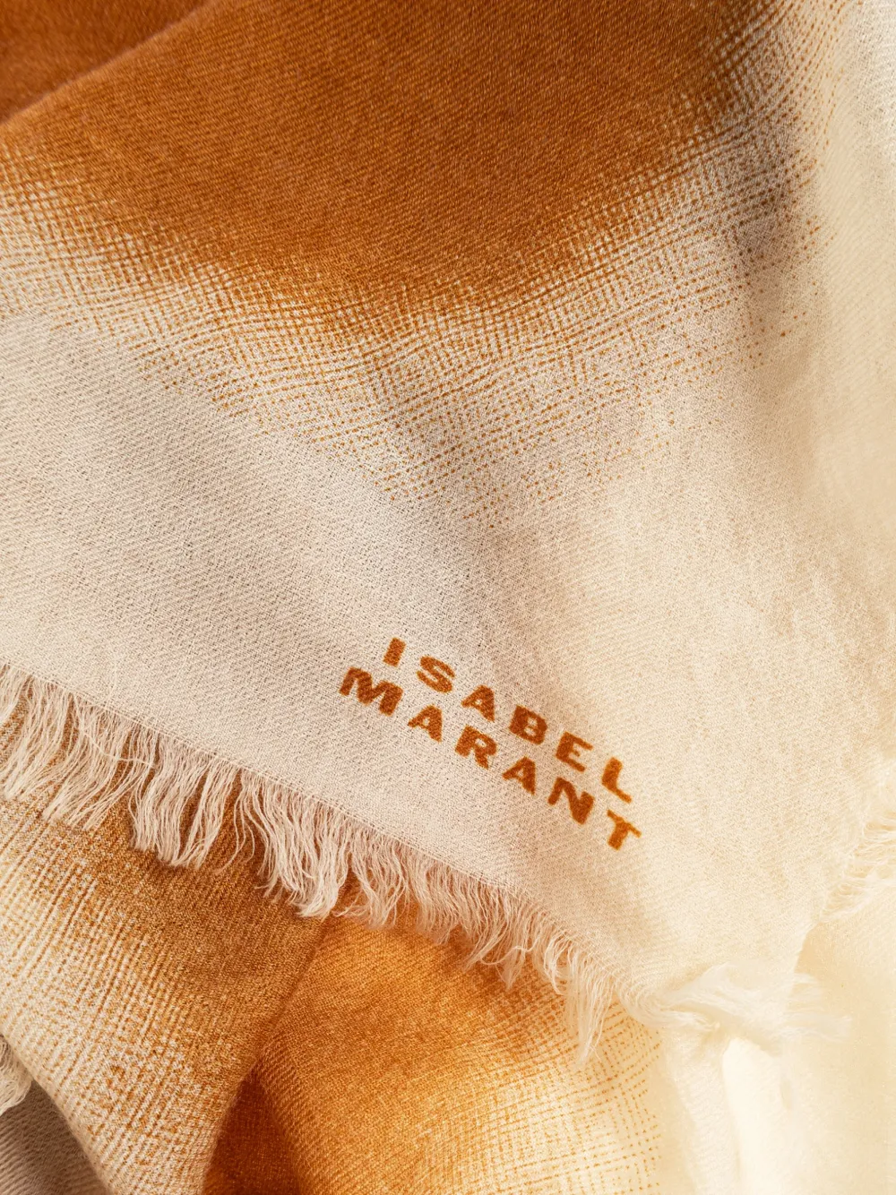 ISABEL MARANT Aleia gerafelde sjaal Bruin