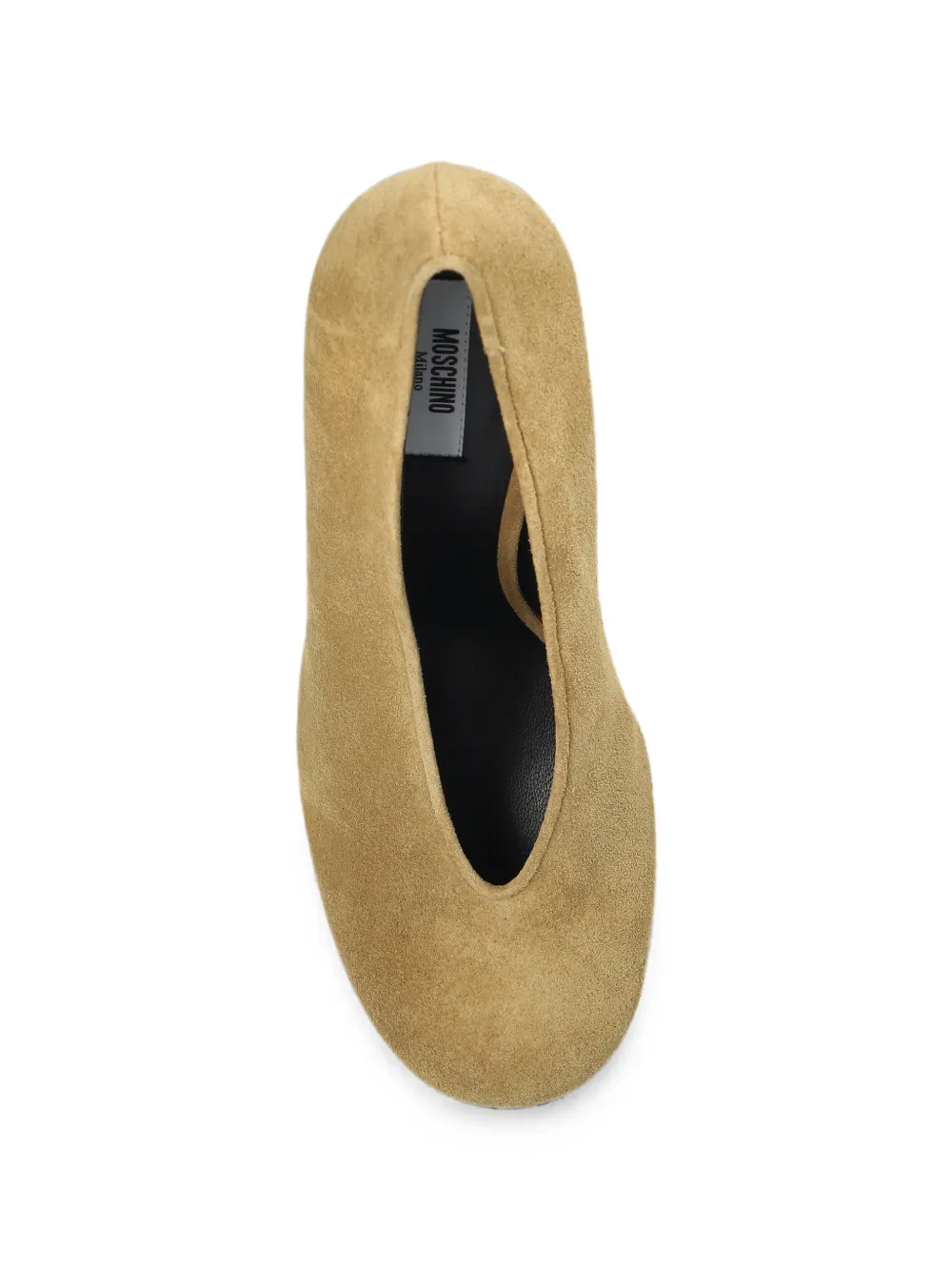 Moschino suede V-cut pumps Beige