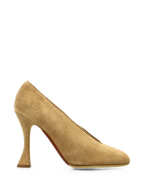 Moschino zapatos de tacón de ante con corte en V