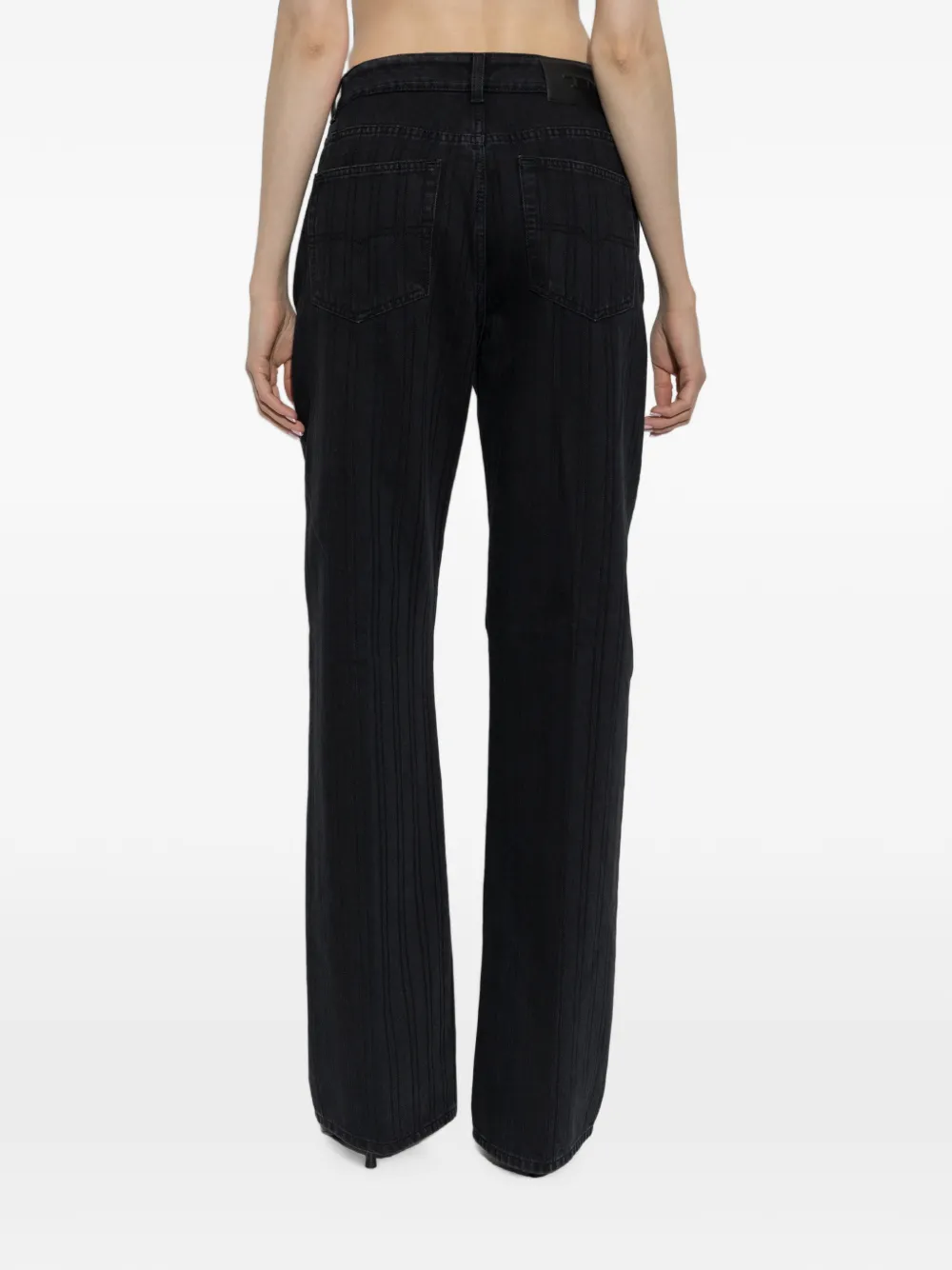 Diesel 1971 D-SENT jeans met krijtstreep Zwart