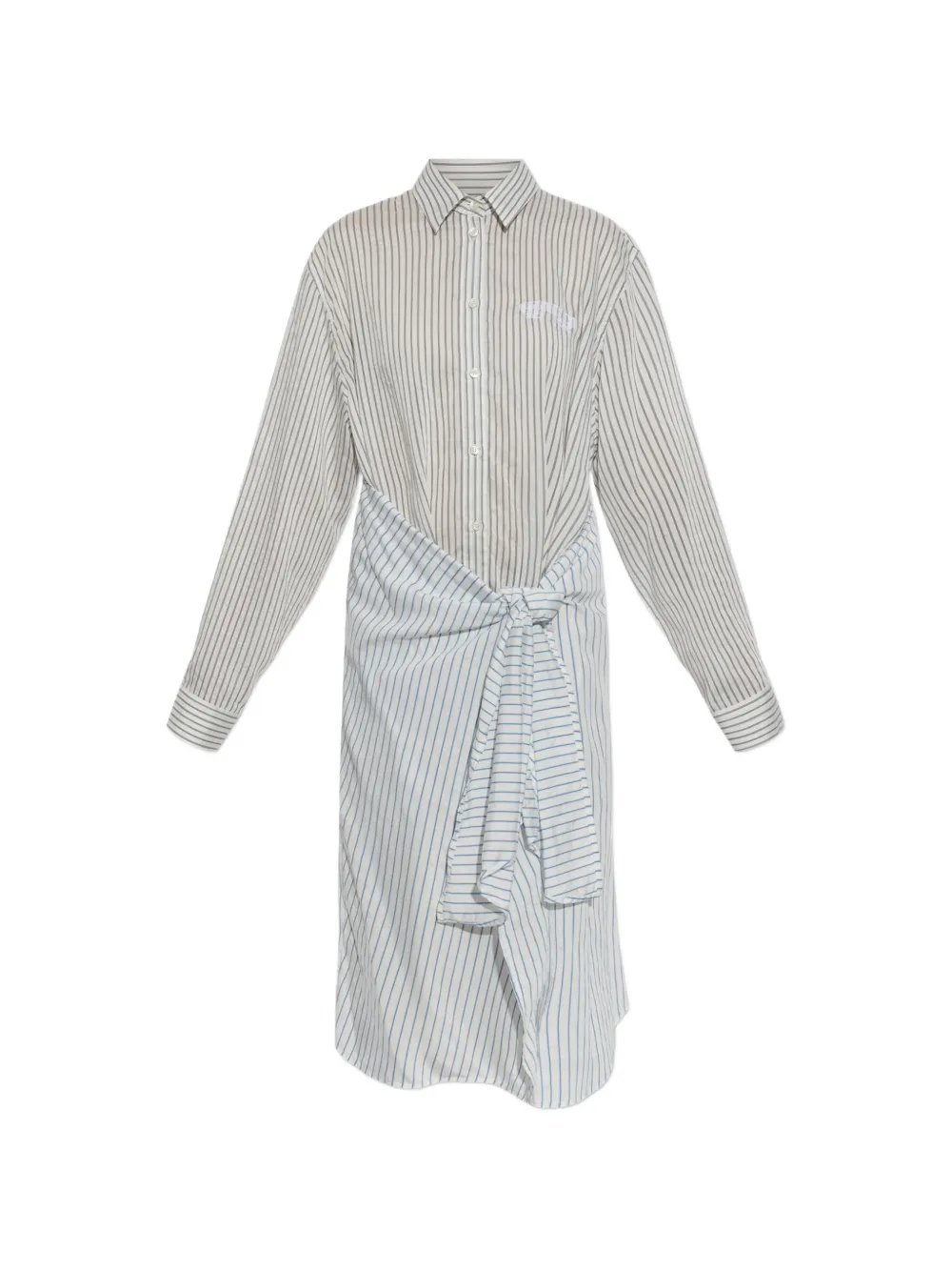 Diesel striped tie-front dress - Toni neutri