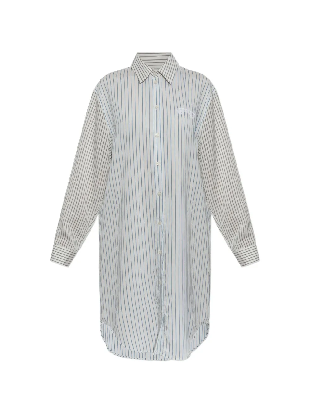 Diesel striped long-sleeve dress - White