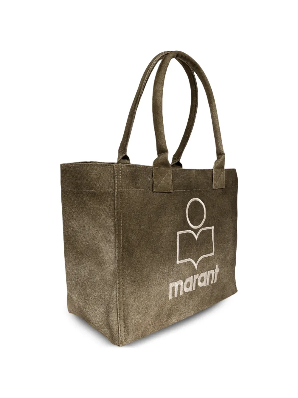 ISABEL MARANT Yenky shopper met geborduurd logo Groen