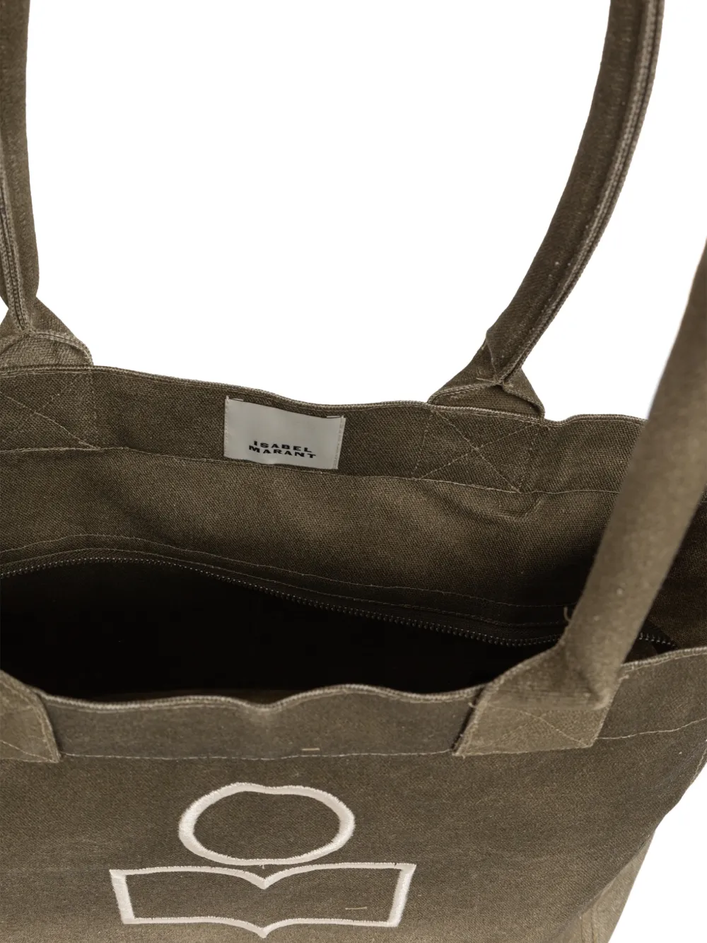 ISABEL MARANT Yenky shopper met geborduurd logo Groen
