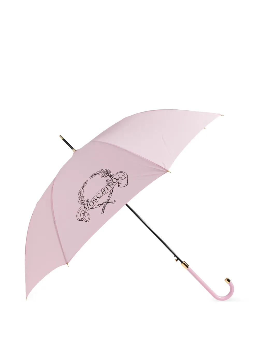 Moschino Ombrello con logo - Rosa