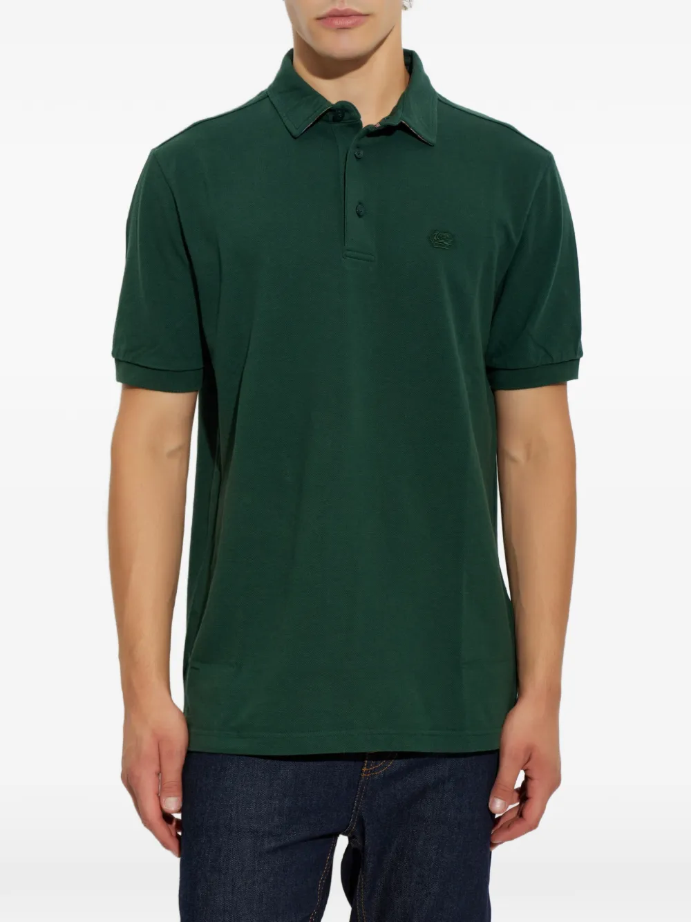 ETRO Poloshirt met geborduurd logo Groen