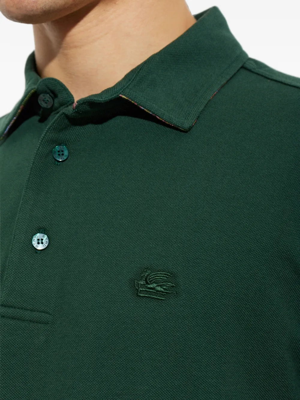 ETRO Poloshirt met geborduurd logo Groen