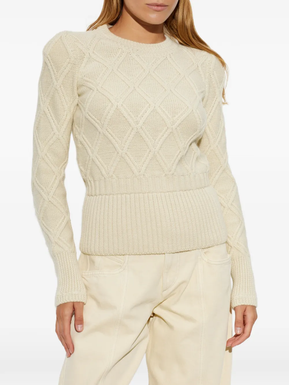 ISABEL MARANT Holly gebreid met diamant Beige