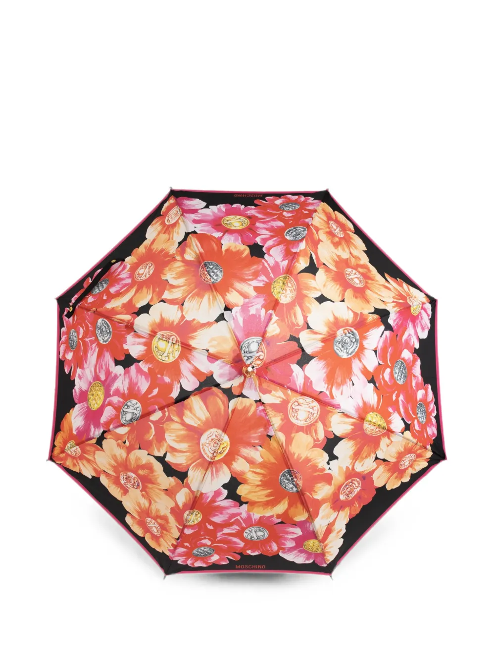 Moschino floral-motif umbrella - Arancione