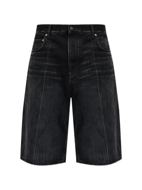 Balenciaga panelled distressed-finish shorts