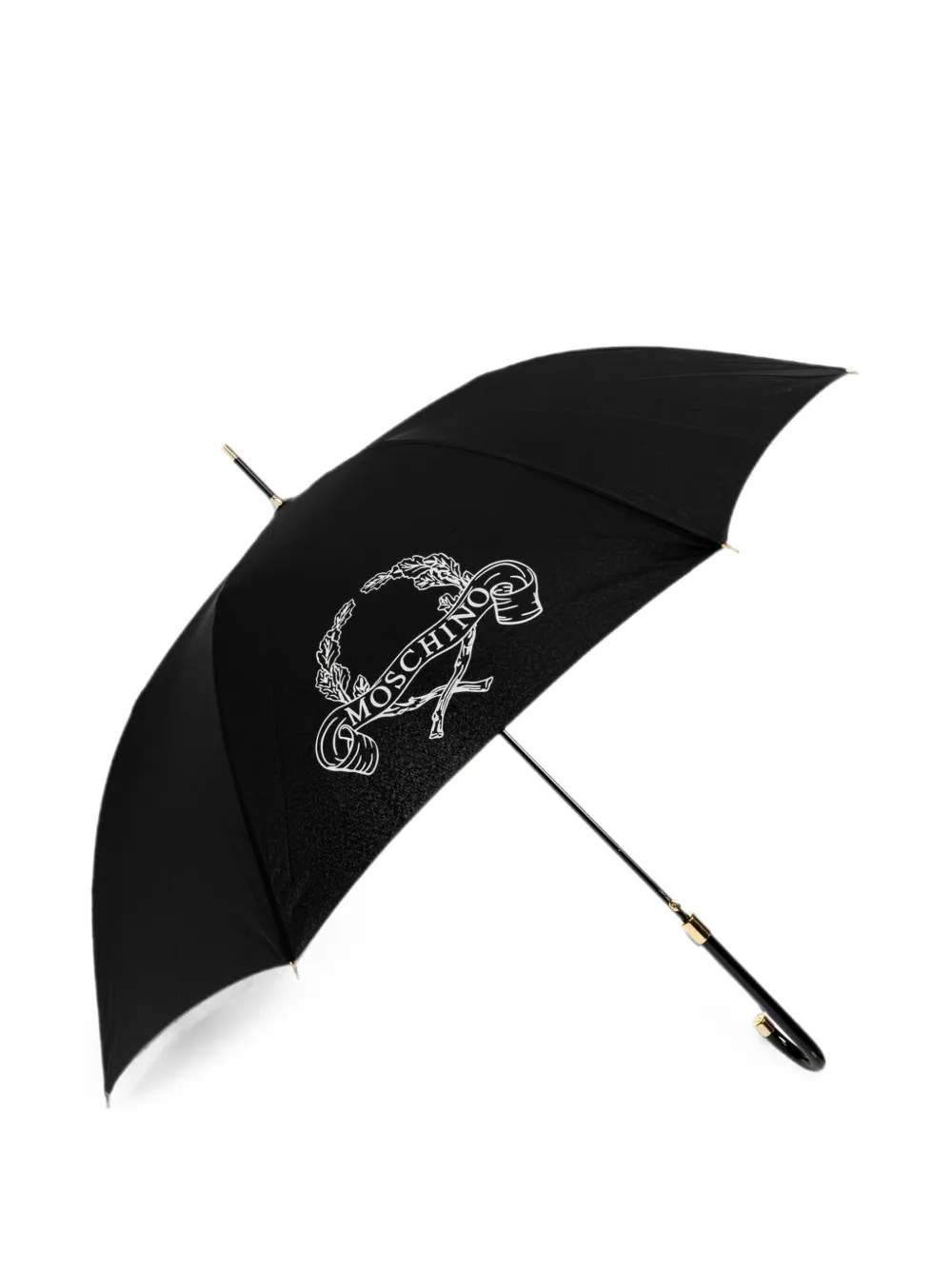 Moschino Paraplu met logoprint Zwart
