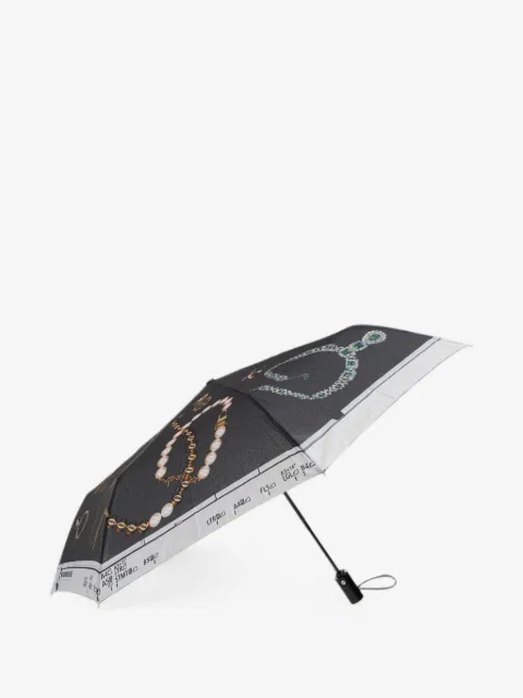 Moschino jewellery-print folding umbrella