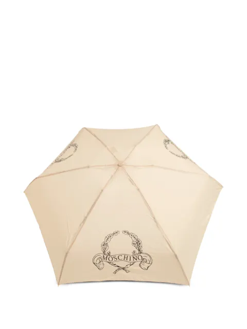 Moschino paraguas plegable con logo estampado