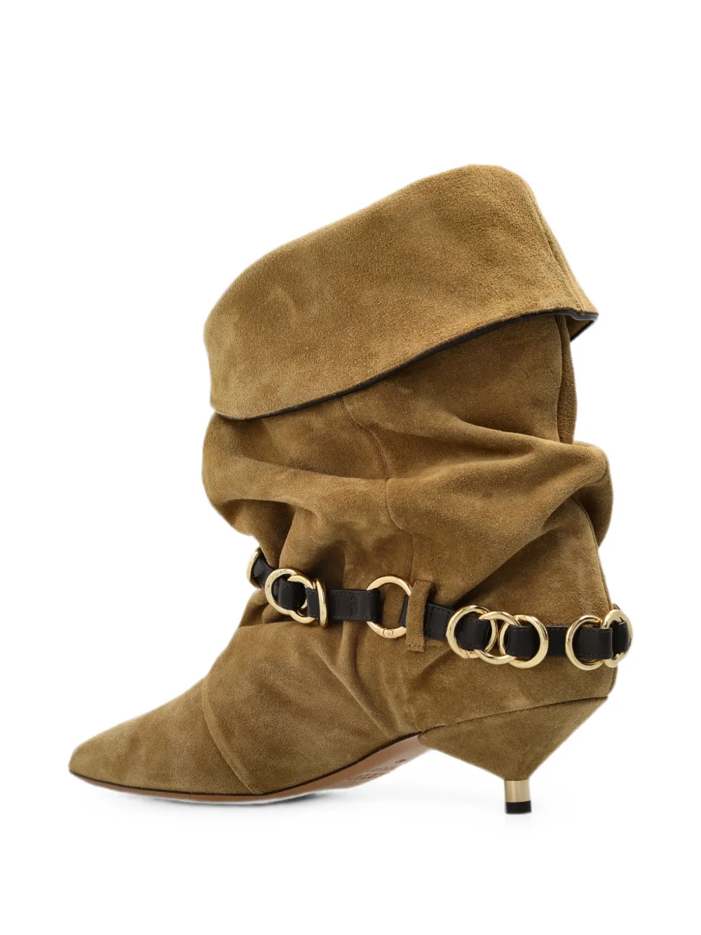 ISABEL MARANT Edrik Rings slouchy ankle boots Beige